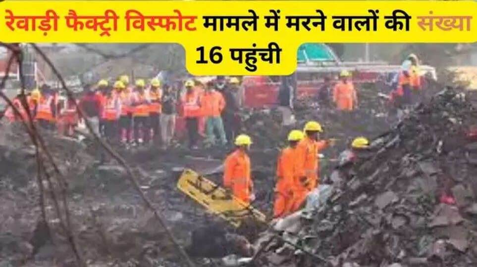 haryana news , rewari news , rewari factory blast, death tolls, rewari factory blast, rewari latest news, haryana breaking news, haryana latest news ,x